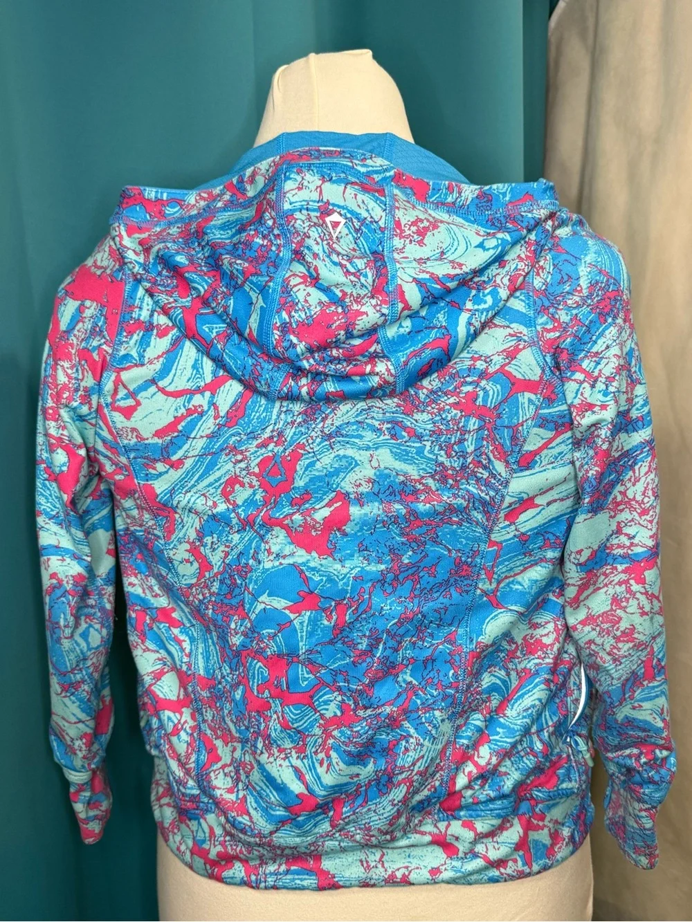 vivva by lululemon One Two Punch Reversible Jacket | Girls Sz 4 | Blue Tropics
